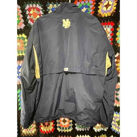 Notre Dame Crusaders 1/4 Zip Pull-over Windbreaker Xtra Large - Picture 2 of 5